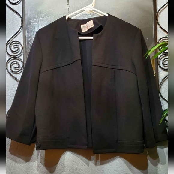 VTG 60's Puritan Forever Young Black Shift Dress W/ Cropped Blazer/ 2pcs Set - Picture 5 of 9